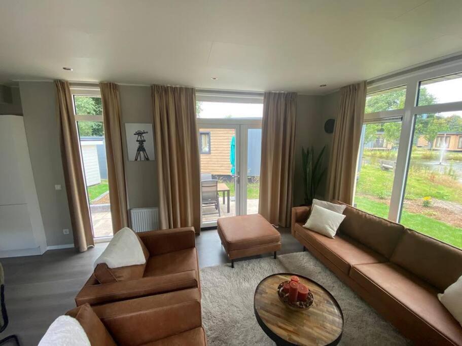 Kindvriendelijk Luxe Chalet In De Bossen Met Prive Sauna Harderwijk Dış mekan fotoğraf